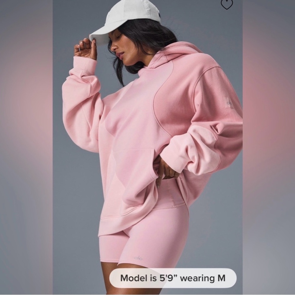ALO Yoga Making Waves Blush Pink Sweatshirt